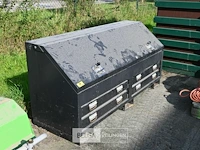 Metalen werkkist 4 lades/1 klepdeur 65x118x85 - afbeelding 1 van  6