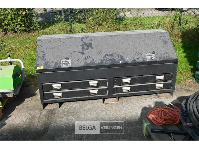Metalen werkkist 4 lades/1 klepdeur 65x118x85 - afbeelding 2 van  6