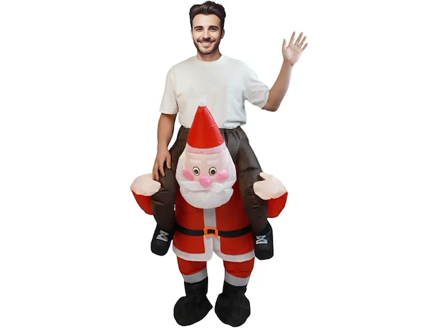 Metaparty opblaasbaar kerstmankostuum - afbeelding 1 van  3