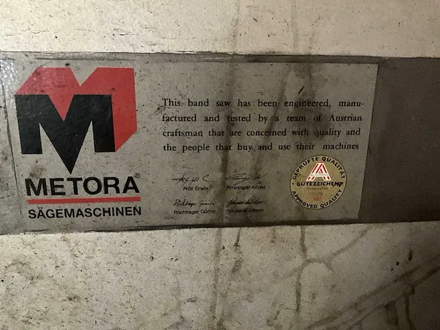 Metora hme405 bandzaagmachine - afbeelding 6 van  26