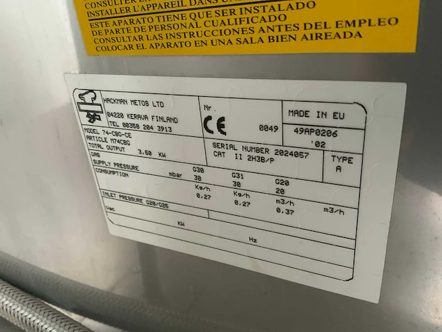 Metos 74-cbg-ce gasgestookte pastakoker - afbeelding 7 van  7