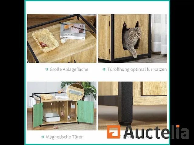 Meubilair voor kattenbakvulling - natuurlijk hout - afbeelding 7 van  7