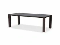 Meubili - fritz-mar tafel 150*80 alu charcoal / glas grijs
