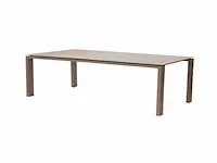 Meubili - fritz-mar tafel 150*80 alu taupe / glas taupe