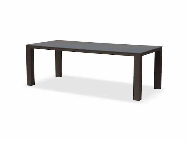 Meubili - fritz-mar tafel 280*100 alu charcoal / glas grijs - afbeelding 1 van  1