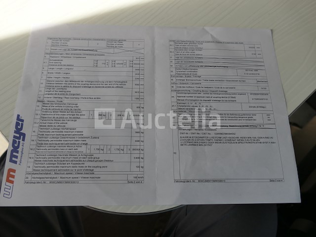 Meyer dubbelassige aanhangwagen wm eg-mb (vin: wwc2mb5y3mw300013) - afbeelding 6 van  20