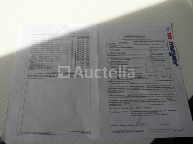 Meyer dubbelassige aanhangwagen wm eg-mb (vin: wwc2mb5y3mw300013) - afbeelding 10 van  20