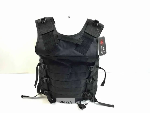 Mfh combat molle vest lightweight load carrier zwart - afbeelding 2 van  4
