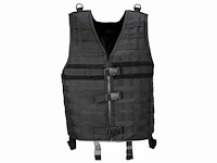 Mfh combat molle vest lightweight load carrier zwart - afbeelding 3 van  4