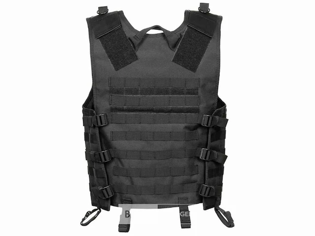 Mfh combat molle vest lightweight load carrier zwart - afbeelding 4 van  4