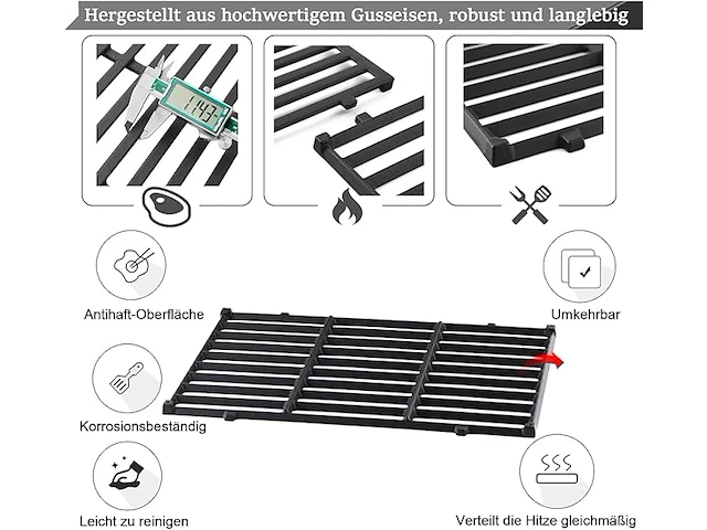 Mgiessca 7638 gietijzeren grillrooster voor weber - afbeelding 2 van  4