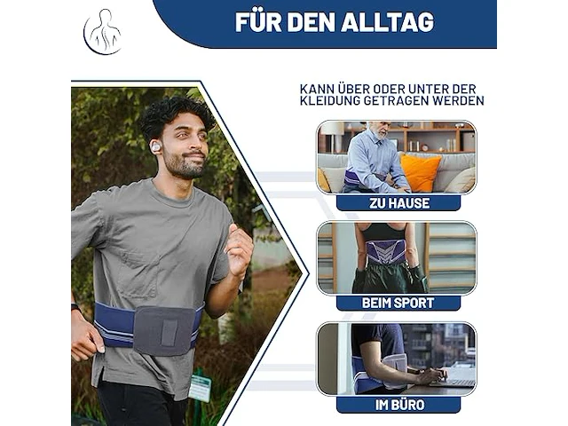 Mhkk orthowing actieve rugbandage (heren, m) - afbeelding 2 van  5