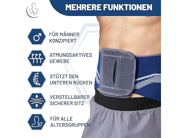 Mhkk orthowing actieve rugbandage (heren, m) - afbeelding 4 van  5