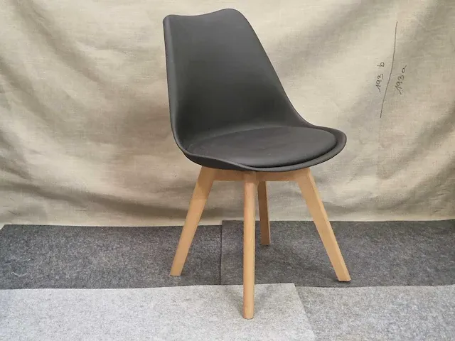 Miami black pp/pu - dining chair (6x) - afbeelding 1 van  6