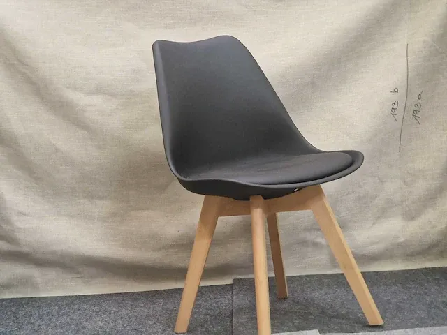 Miami black pp/pu - dining chair (6x) - afbeelding 2 van  6