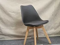 Miami black pp/pu - dining chair (6x) - afbeelding 2 van  6
