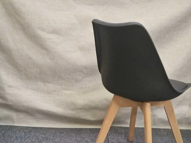 Miami black pp/pu - dining chair (6x) - afbeelding 3 van  6