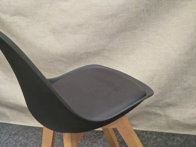Miami black pp/pu - dining chair (6x) - afbeelding 4 van  6