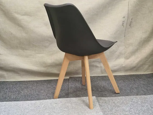 Miami black pp/pu - dining chair (6x) - afbeelding 5 van  6