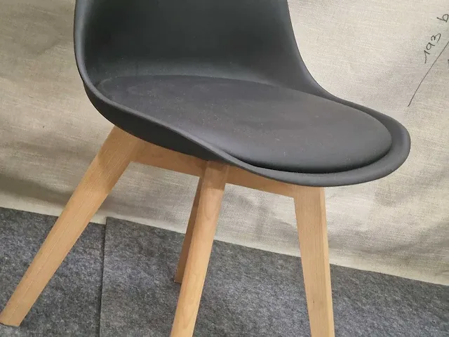 Miami black pp/pu - dining chair (6x) - afbeelding 6 van  6