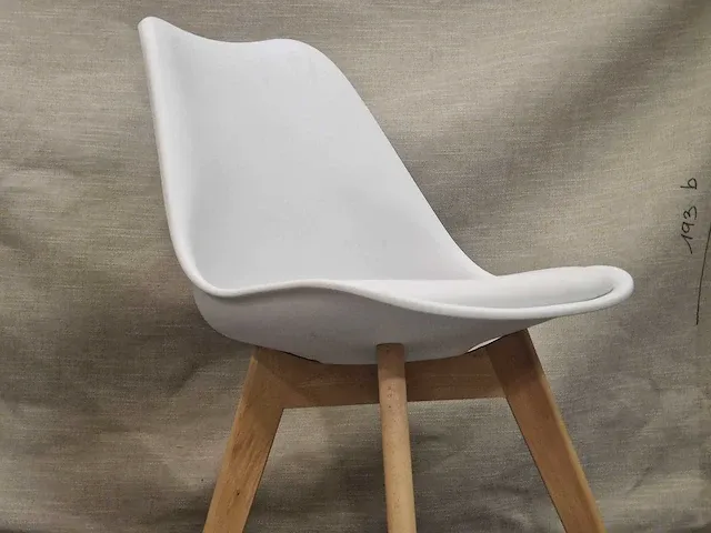 Miami white pp/pu - dining chair (6x) - afbeelding 2 van  5