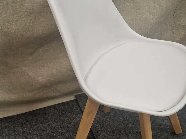 Miami white pp/pu - dining chair (6x) - afbeelding 3 van  5