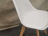 Miami white pp/pu - dining chair (6x) - afbeelding 3 van  5