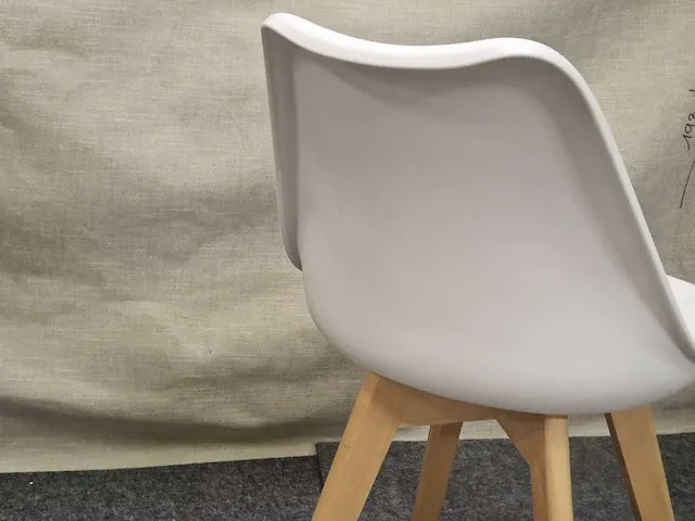 Miami white pp/pu - dining chair (6x) - afbeelding 4 van  5