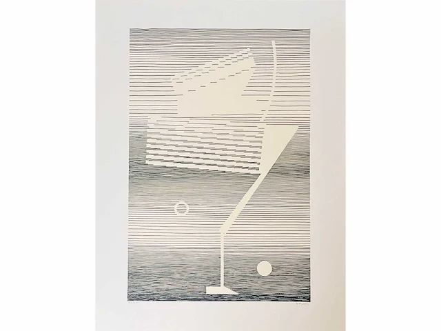 Michel seuphor (1901-199) - zeefdruk - afbeelding 1 van  5