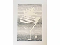 Michel seuphor (1901-199) - zeefdruk - afbeelding 1 van  5