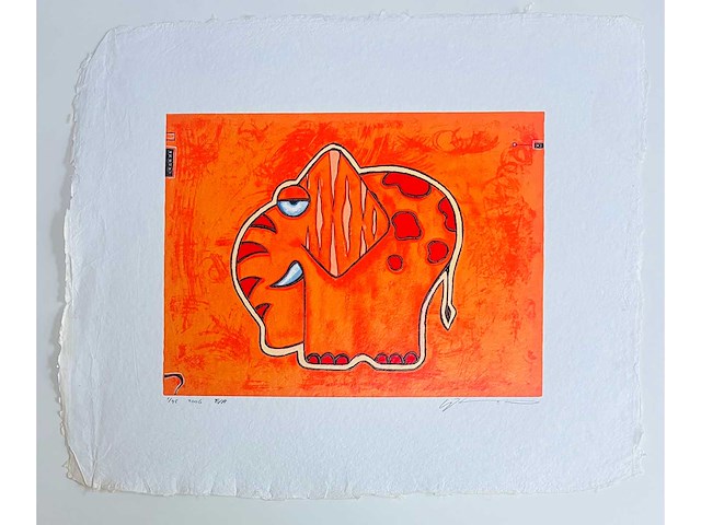 Michiel molenaar - elephant - kleurenzeefdruk - afbeelding 4 van  6