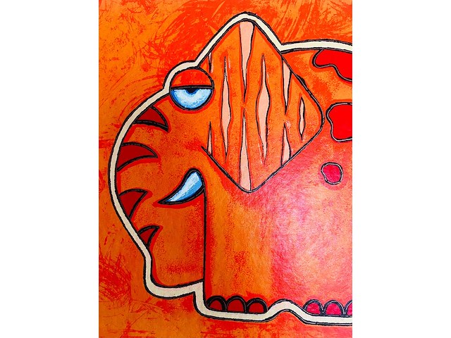 Michiel molenaar - elephant - kleurenzeefdruk - afbeelding 5 van  6