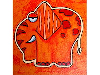 Michiel molenaar - elephant - kleurenzeefdruk - afbeelding 6 van  6