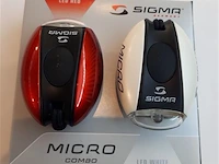 Micro combo led lichtjes merk ; sigma 1wit en 1rood - afbeelding 1 van  1