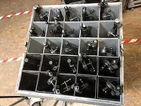 Microfoonstatief kit in flightcase 10x klein - 15x groot - afbeelding 2 van  2