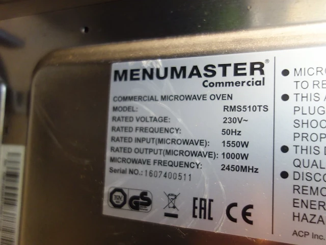 Microgolfoven menumaster - afbeelding 3 van  3