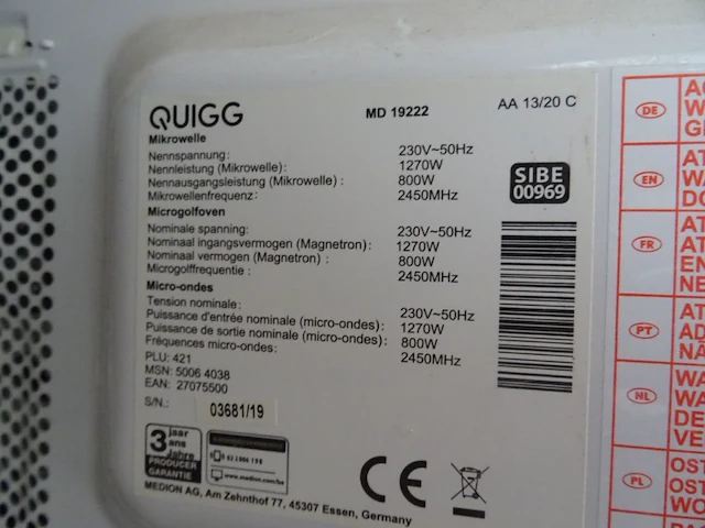 Microgolfoven quigg - afbeelding 3 van  3