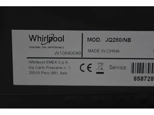 Microgolfoven whirlpool jq280/nb - afbeelding 6 van  6