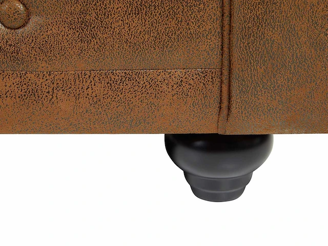 Microvezel fauteuil met verouderde lederlook - afbeelding 3 van  8