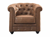 Microvezel fauteuil met verouderde lederlook - afbeelding 12 van  16