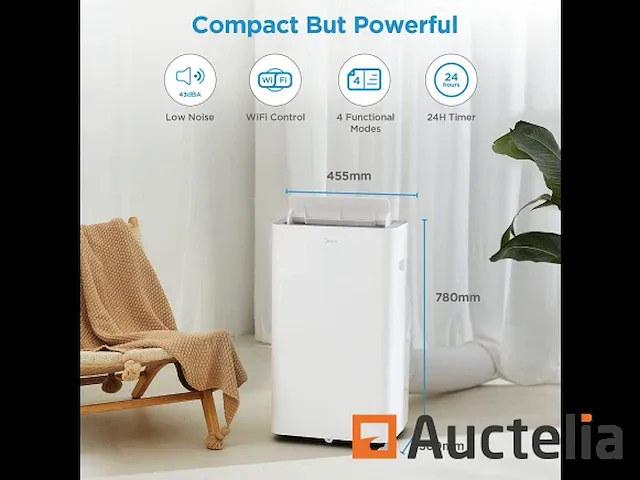 Midea silent mobiele airconditioner 9000 btu/h - afbeelding 1 van  9