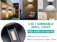 Midore [2-pack dimbare led-wandlamp voor binnen - afbeelding 2 van  4