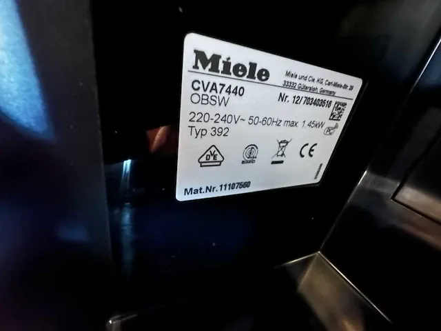 Miele - cva7440 - koffie apparaat (c) - afbeelding 2 van  2