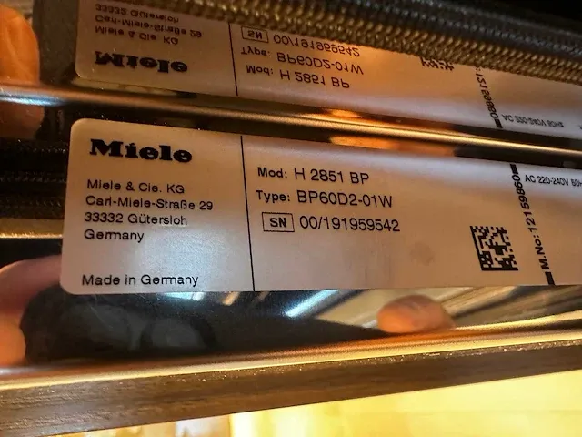 Miele - h2851bp - combi oven (c) - afbeelding 3 van  3
