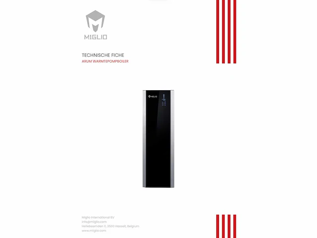 Miglio arum-300l warmtepompboiler - afbeelding 2 van  8