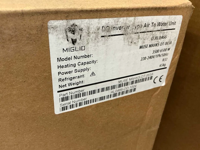 Miglio muse mahks-dt-06sa hybride lucht-water warmtepomp 6,5kw - afbeelding 5 van  5