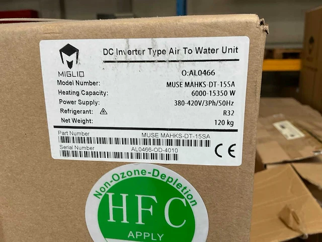 Miglio muse mahks-dt-15sa hybride lucht-water warmtepomp 15kw - afbeelding 5 van  5