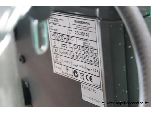 Mig/mag lasapparaat migatronic automig 200, serienummer 23030146 - afbeelding 5 van  5
