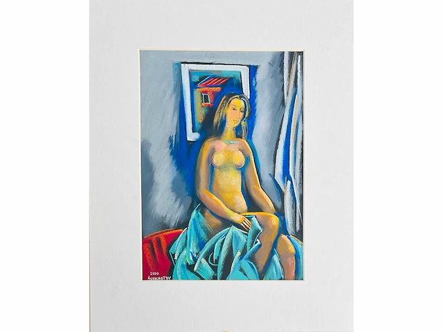 Mikhail ashkotov - naakt - pastel - afbeelding 3 van  8