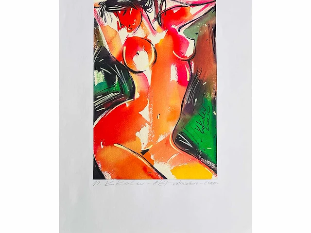 Mikhail kukolev - naakt - aquarel - afbeelding 3 van  6